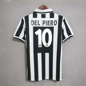 1996 97 juventus del piero #10 zidane #21 retro jersey home replica