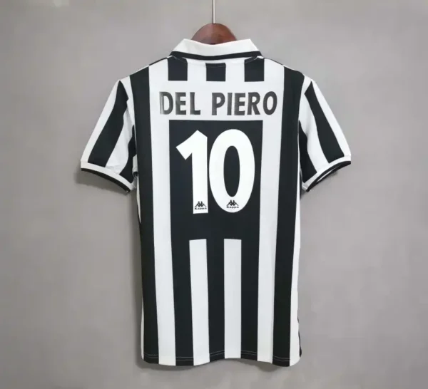 1996 97 juventus del piero #10 zidane #21 retro jersey home replica
