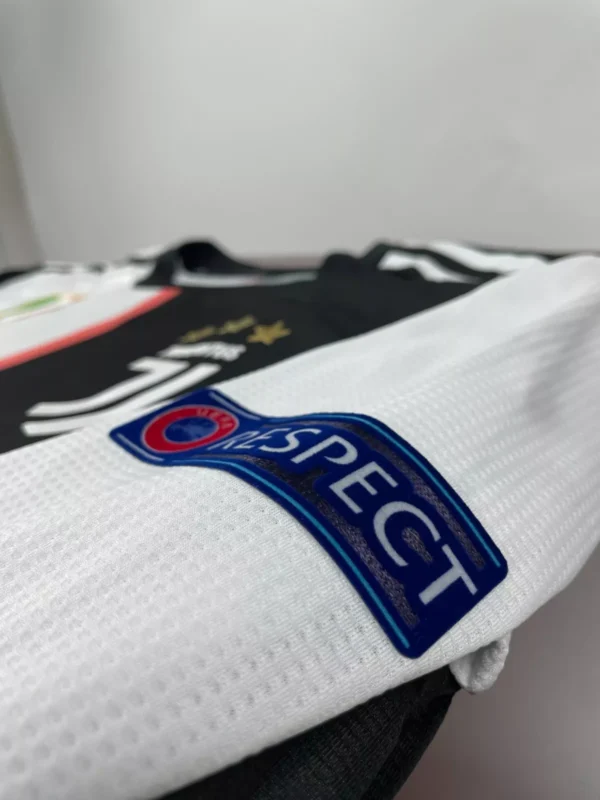 2019 20 cristiano ronaldo #7 juventus home retro player version soccer jersey with ucl patch long sleeve
