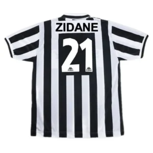 1996 97 juventus del piero #10 zidane #21 retro jersey home replica