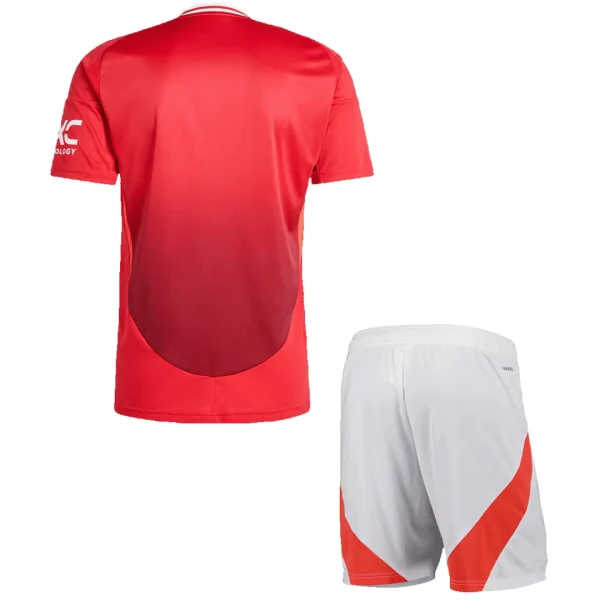 2024/25 Kids Manchester United Home Kit(Jersey+Shorts) - Image 2