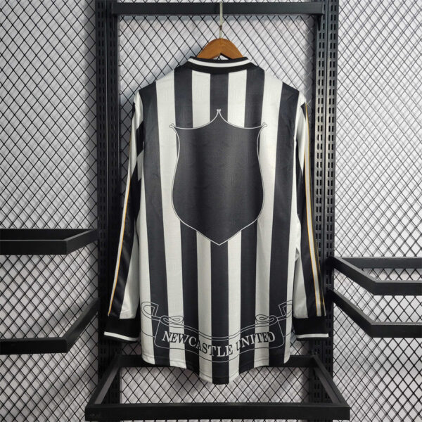 adidas newcastle united retro home long sleeve football jersey 97 99