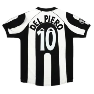 1997 98 juventus del piero #10 retro jersey home