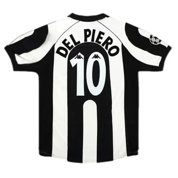 1997 98 juventus del piero #10 retro jersey home