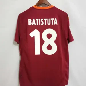 2000/01 roma retro jersey home