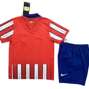 24 25 atletico madrid home soccer kids kit jersey+shorts