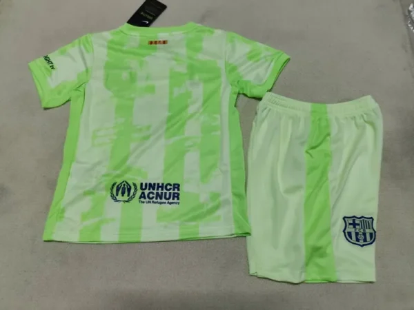 2024-25 Kids Barcelona Third Kit(Jersey+Short) Without Spofity Text - Image 4