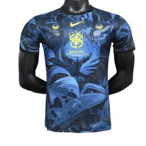 Brazil Nation 24/25 Panther Eyes Player Special Edition Blue Football Jersey