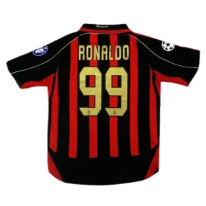 2006/07 AC Milan Ronaldo #99 Maldini #3 Kakà #22 Retro Jersey Home Replica