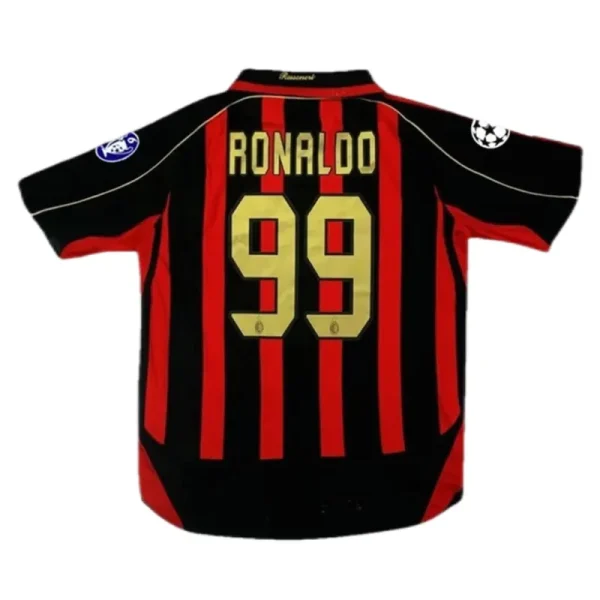 2006/07 AC Milan Ronaldo #99 Maldini #3 Kakà #22 Retro Jersey Home Replica