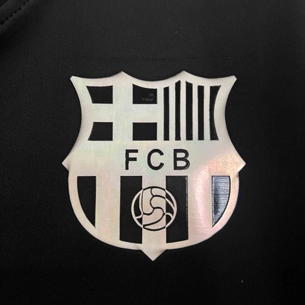 24-25 Barcelona Black Reflective Special Edition Soccer Shirt - Image 4