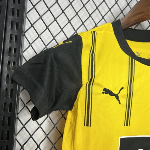 24 25 borussia dortmund home kids kit jersey+shorts