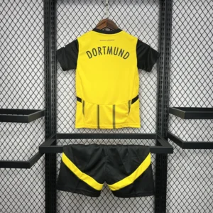 24 25 borussia dortmund home kids kit jersey+shorts