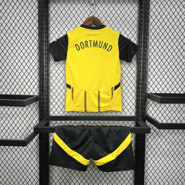24 25 borussia dortmund home kids kit jersey+shorts