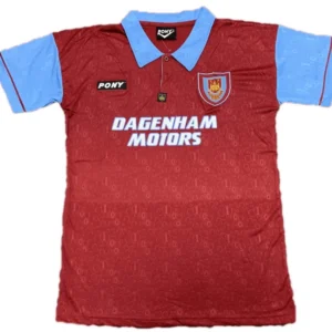 west ham united 100th anniversary 1995/96 retro jersey