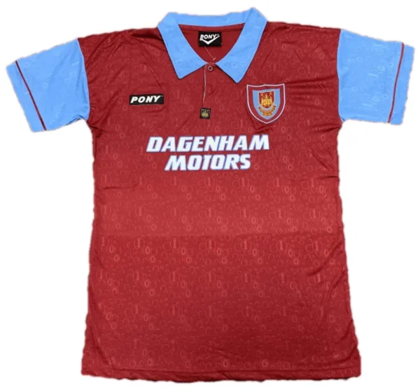west ham united 100th anniversary 1995/96 retro jersey