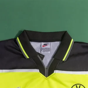96 97 borussia dortmund retro jersey ucl home
