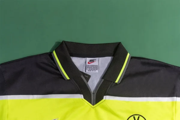 96 97 borussia dortmund retro jersey ucl home
