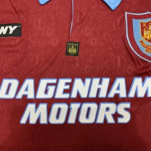 1995/96 west ham united 100th anniversary retro jersey