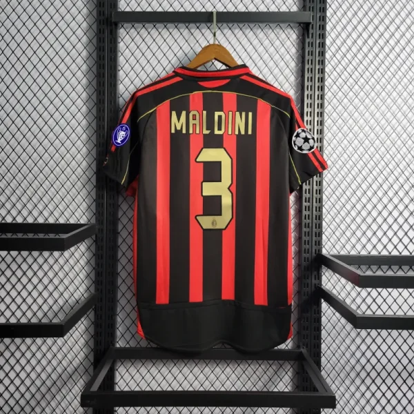 2006-07 AC Milan Ronaldo #99 Maldini #3 Kakà #22 Retro Jersey Home Replica - Image 15
