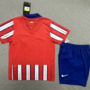 24 25 atletico madrid home soccer kids kit jersey+shorts