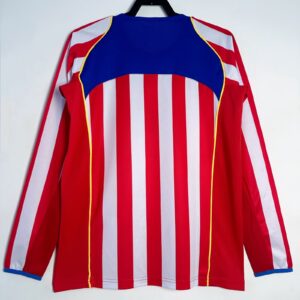 nike atletico madrid retro home soccer jersey long sleeve 2004 05