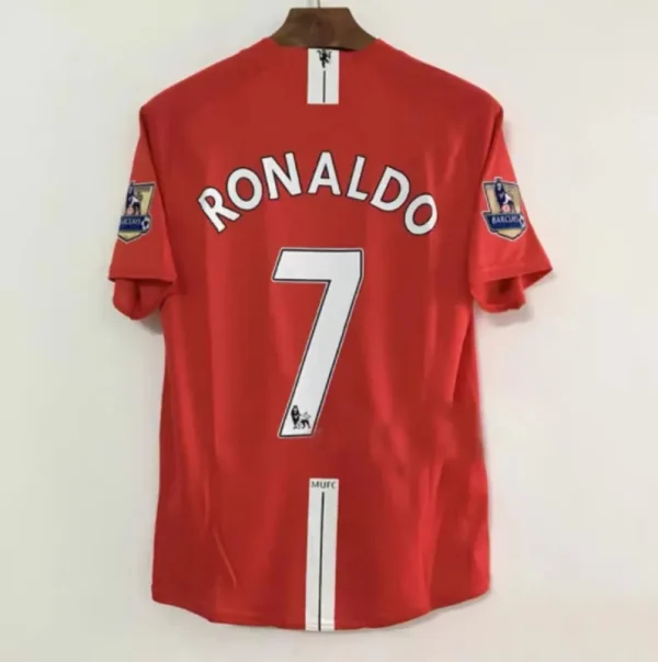 2007/08 Manchester United Retro Jersey Home - Image 7