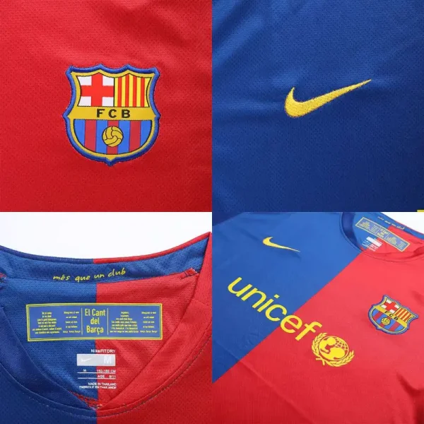 Barcelona Messi #10 UCL Final Retro Long Sleeve Home 2008-09 - Image 5