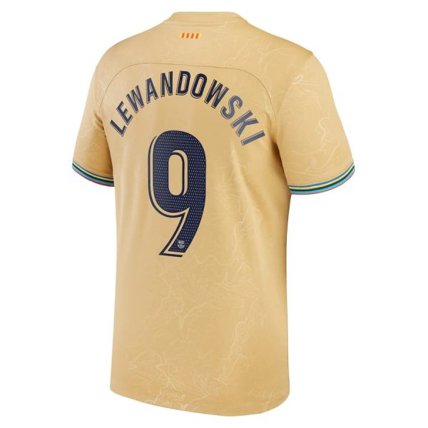 FC BARCELONA AWAY 22-23 LEWANDOWSKI KIDS JERSEY - Image 2