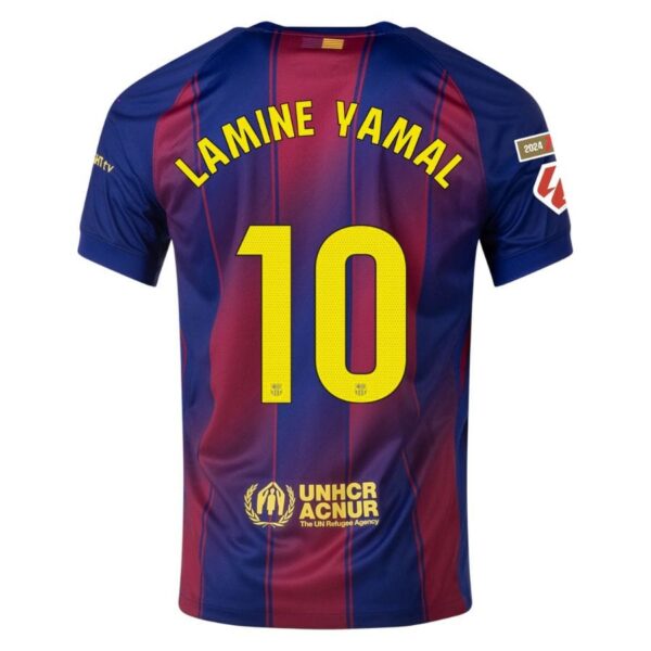 barca home kit kids jersey 2025 2026 lamine yamal la liga