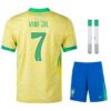 children’s brazil home kit jersey 2024 2025 vini jr