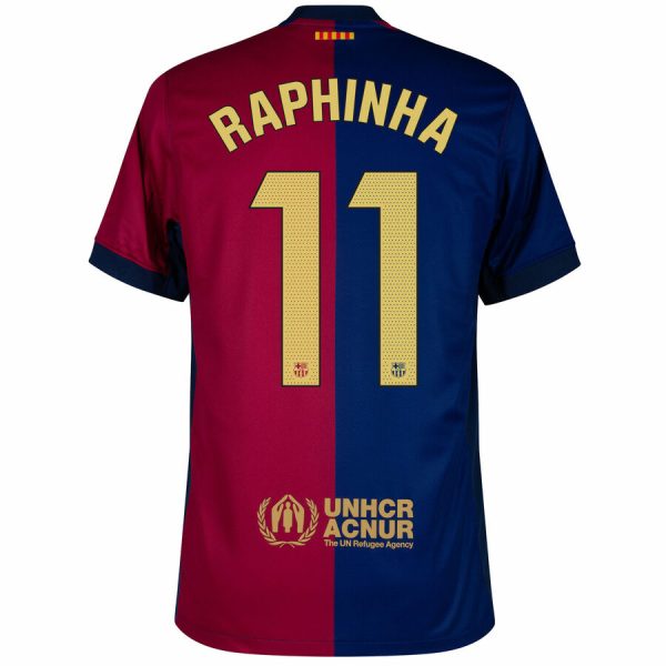 Barca Home Kids Shirt 2024 2025 Raphinha New Sponsor - Image 2
