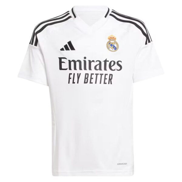 real madrid home children’s kit jersey 2024 2025 mbappe