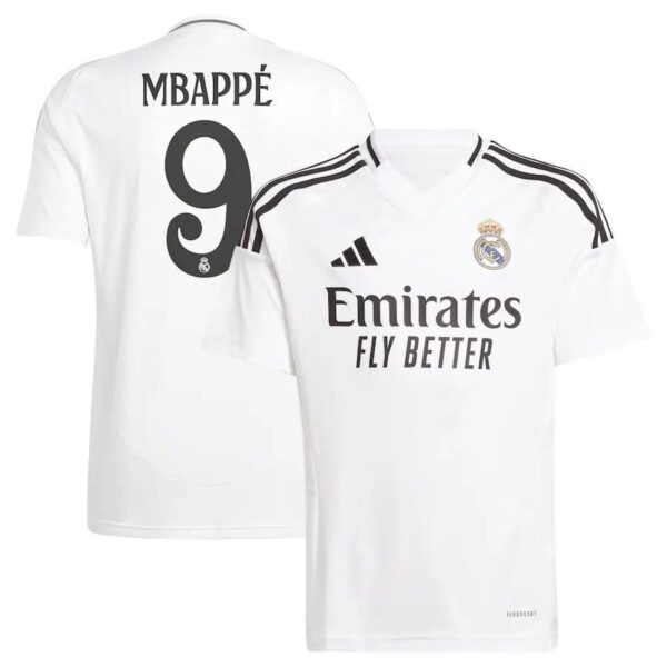 real madrid home kids jersey 2024 2025 mbappe