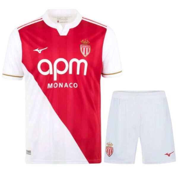 as monaco home children’s kit jersey 2025 2026