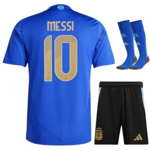 argentina away child kit jersey 2024 2025 messi