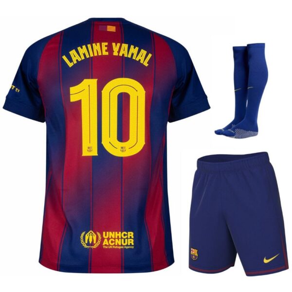 barca home kit kids jersey 2025 2026 lamine yamal