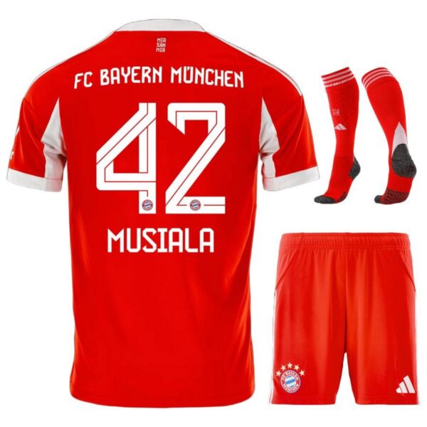 bayern munich children’s home kit jersey 2025 2026 musiala