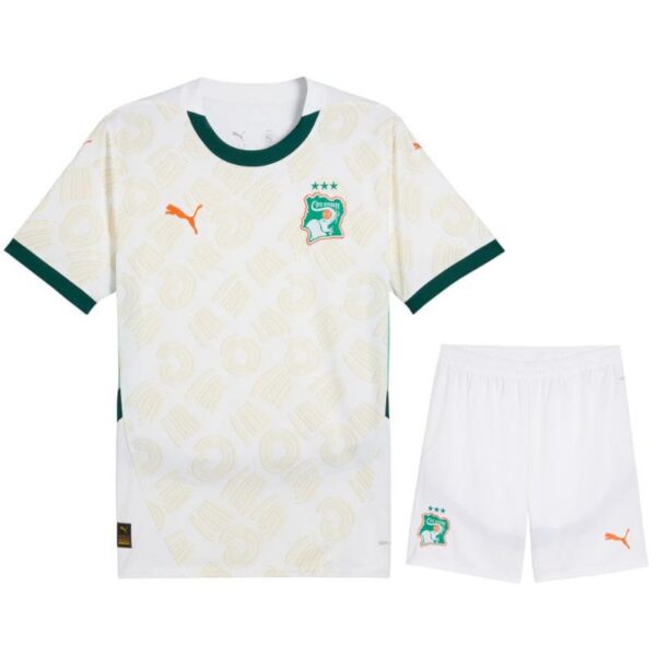 ivory coast away children’s kit jersey 2024 2025
