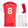 arsenal 2025 2026 odegaard home kit kids shirt