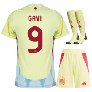spain away kids jersey kit 2024 2025 gavi