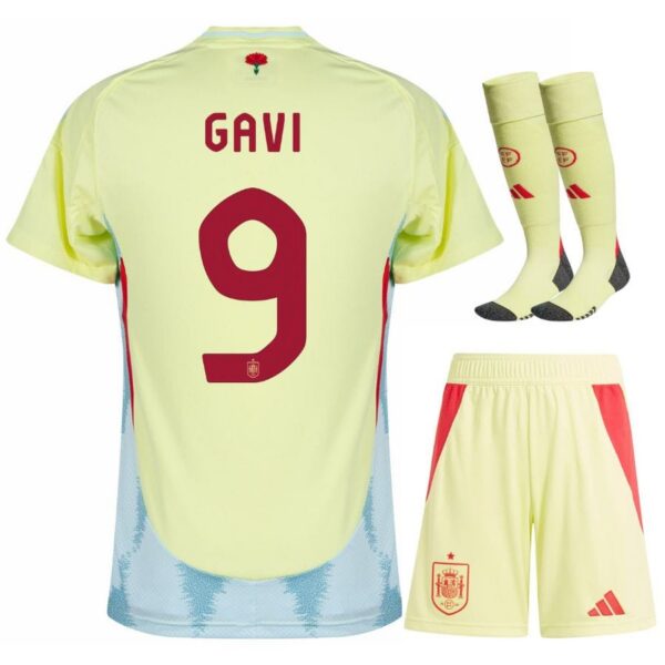 spain away kids jersey kit 2024 2025 gavi