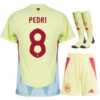 spain away kids kit jersey 2024 2025 pedri