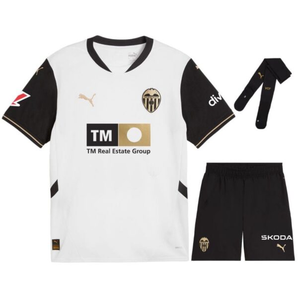 fc valencia home children’s kit jersey 2024 2025 black