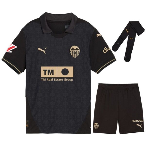fc valencia away children’s kit jersey 2024 2025