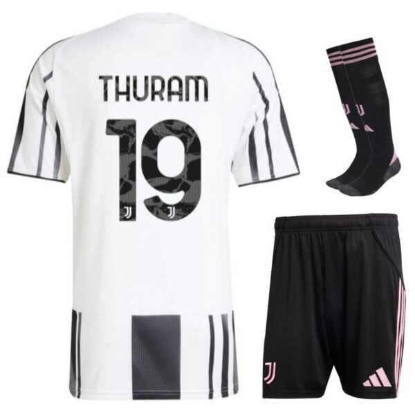 juventus children’s home kit jersey 2025 2026 thuram