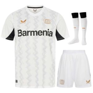 leverkusen away kids kit jersey 2024 2025