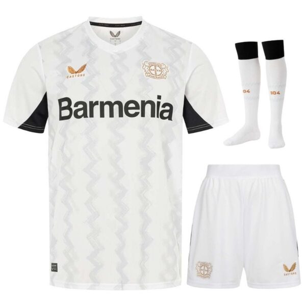 leverkusen away kids kit jersey 2024 2025