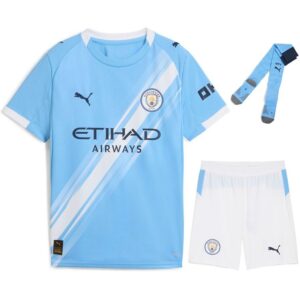 manchester city home kids kit shirt 2025 2026