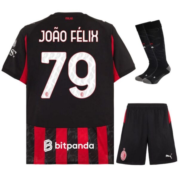 ac milan home kit kids jersey 2025 2026 joao felix